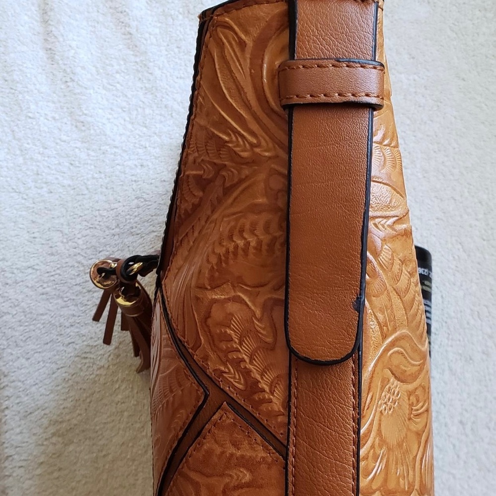 MC Brown Embossed Purse - Picture 7 of 15